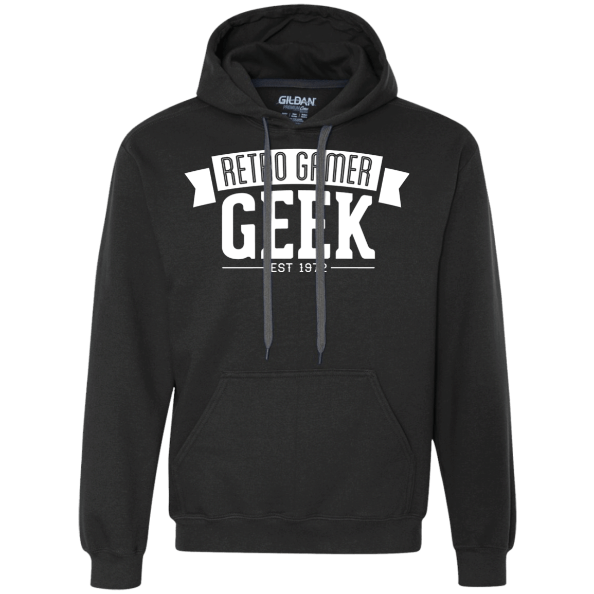 Sweatshirts Black / S Retro Gamer Geek Premium Fleece Hoodie