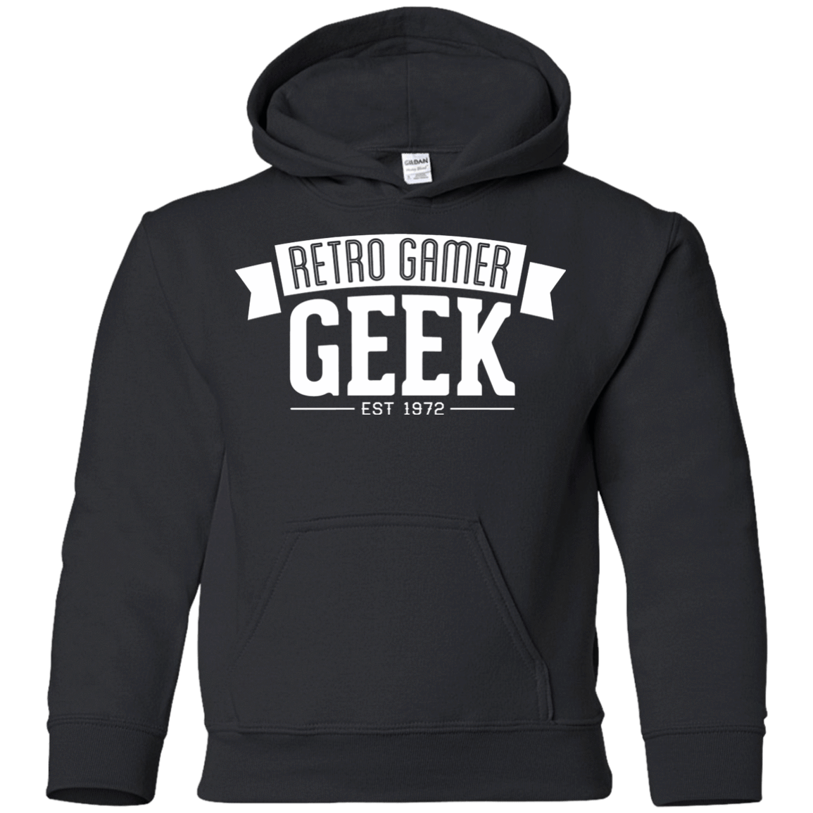 Sweatshirts Black / YS Retro Gamer Geek Youth Hoodie