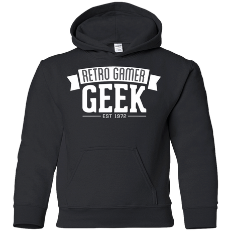 Sweatshirts Black / YS Retro Gamer Geek Youth Hoodie