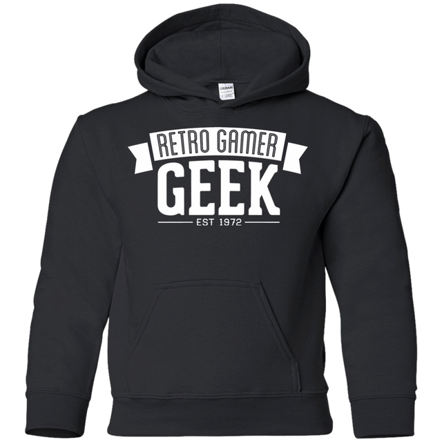 Sweatshirts Black / YS Retro Gamer Geek Youth Hoodie