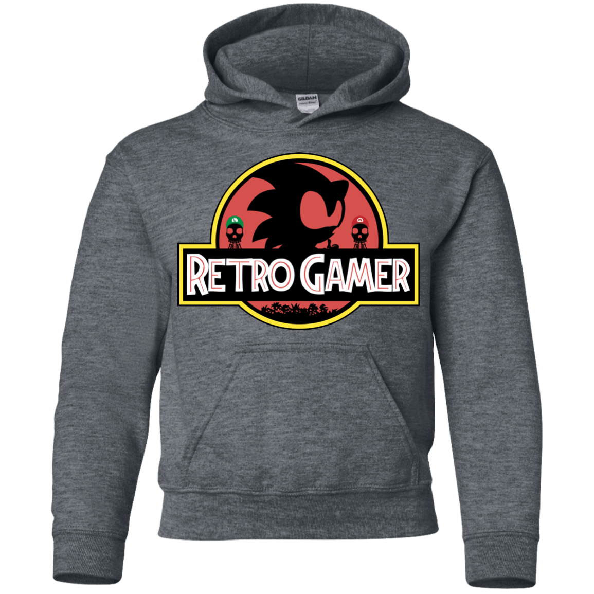 Sweatshirts Dark Heather / YS Retro Gamer Youth Hoodie
