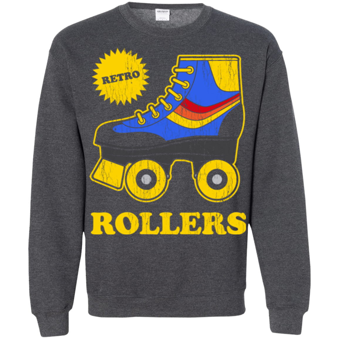 Sweatshirts Dark Heather / Small Retro rollers Crewneck Sweatshirt