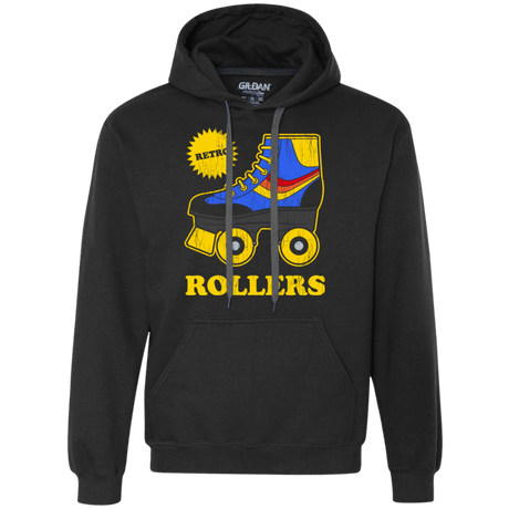 Sweatshirts Black / Small Retro rollers Premium Fleece Hoodie