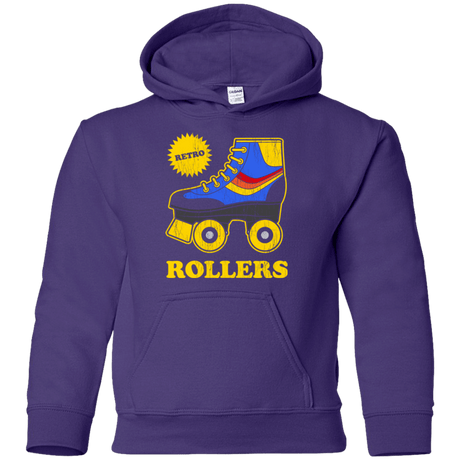 Sweatshirts Purple / YS Retro rollers Youth Hoodie