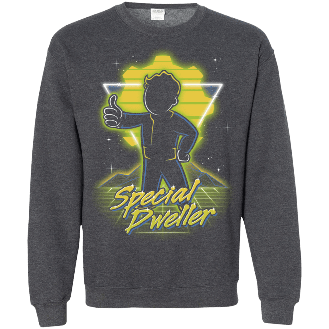 Sweatshirts Dark Heather / S Retro Special Dweller Crewneck Sweatshirt