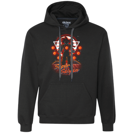 Sweatshirts Black / S Retro Super Saiyan Premium Fleece Hoodie