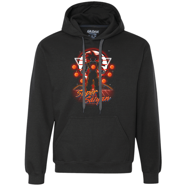 Sweatshirts Black / S Retro Super Saiyan Premium Fleece Hoodie