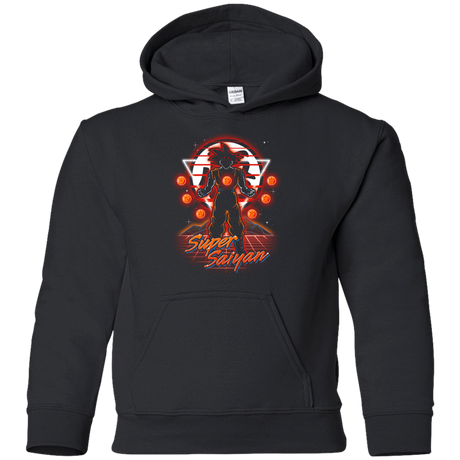 Sweatshirts Black / YS Retro Super Saiyan Youth Hoodie