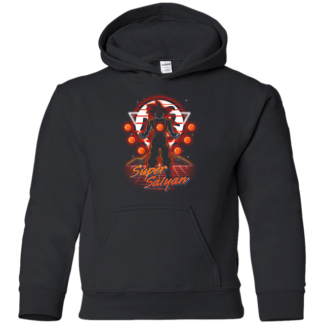 Sweatshirts Black / YS Retro Super Saiyan Youth Hoodie