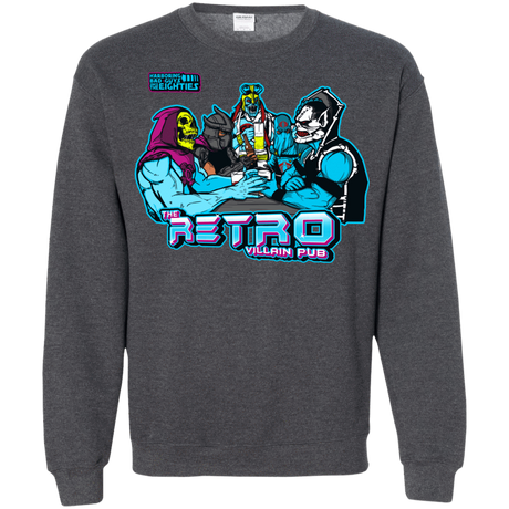 Sweatshirts Dark Heather / S Retro Villain Pub Crewneck Sweatshirt