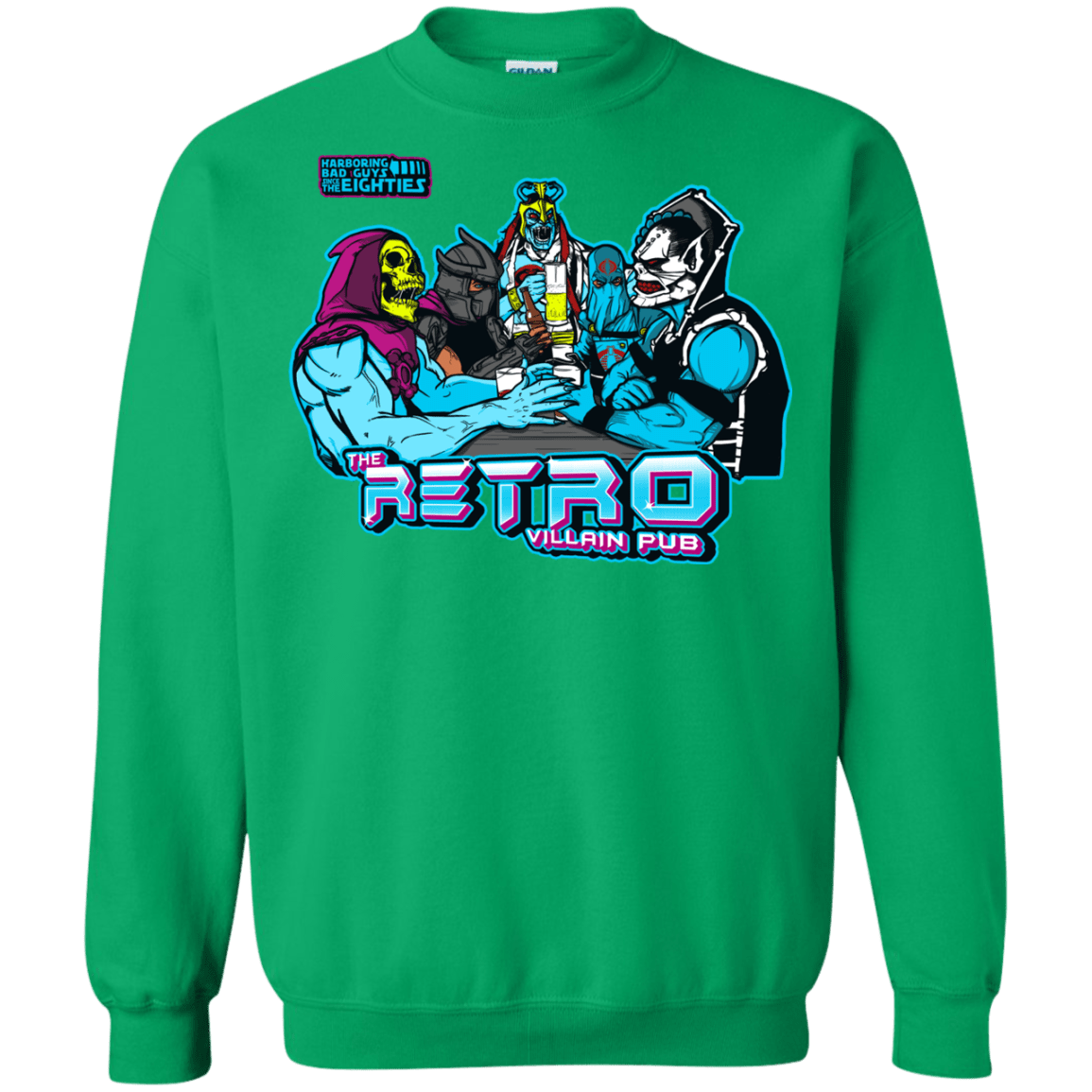 Sweatshirts Irish Green / S Retro Villain Pub Crewneck Sweatshirt