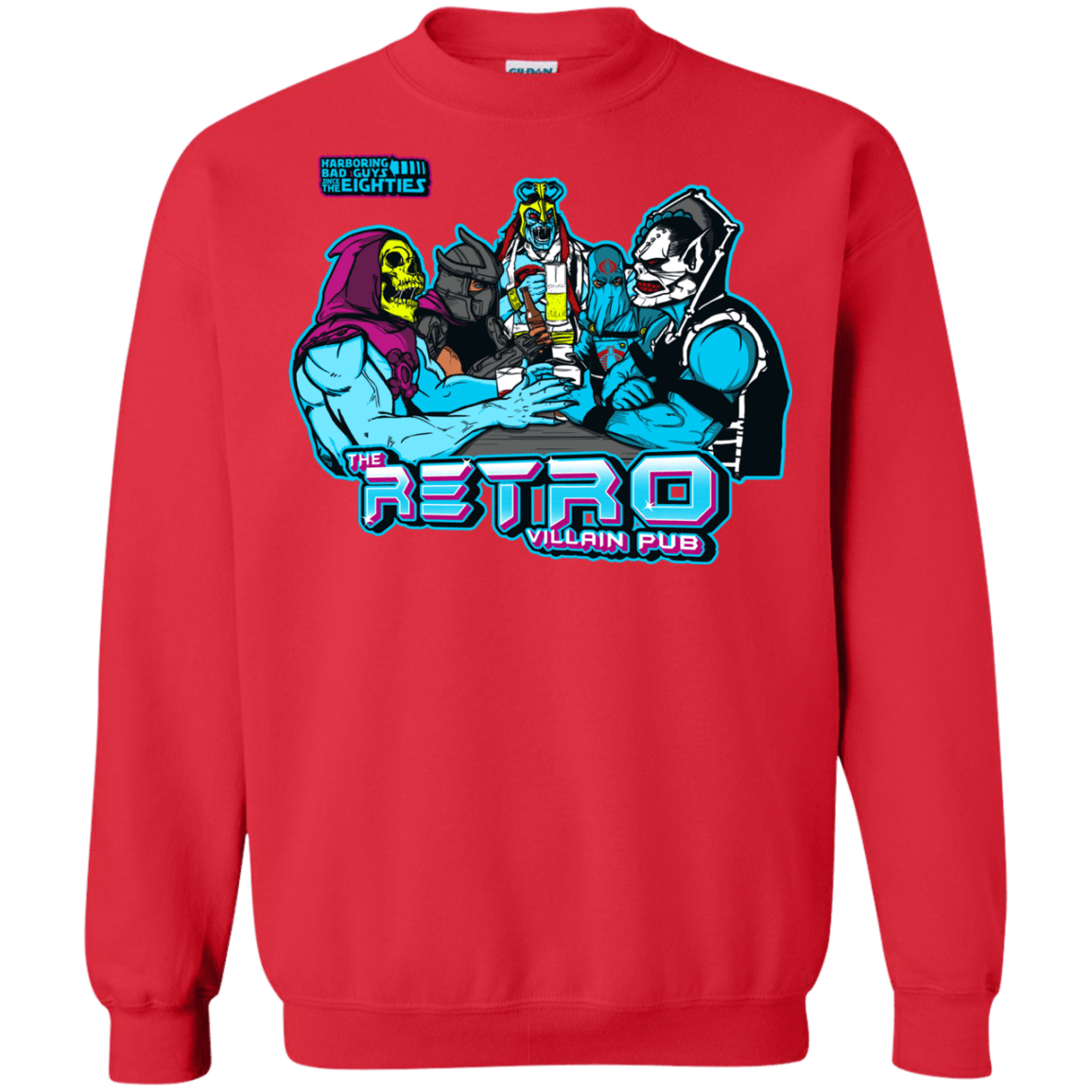 Sweatshirts Red / S Retro Villain Pub Crewneck Sweatshirt