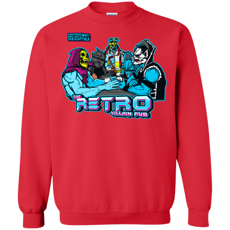Sweatshirts Red / S Retro Villain Pub Crewneck Sweatshirt