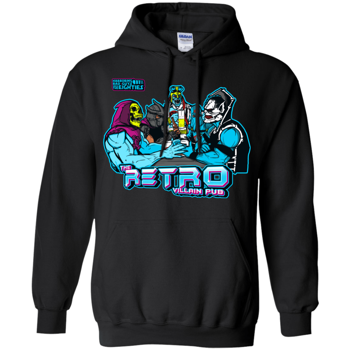 Sweatshirts Black / S Retro Villain Pub Pullover Hoodie