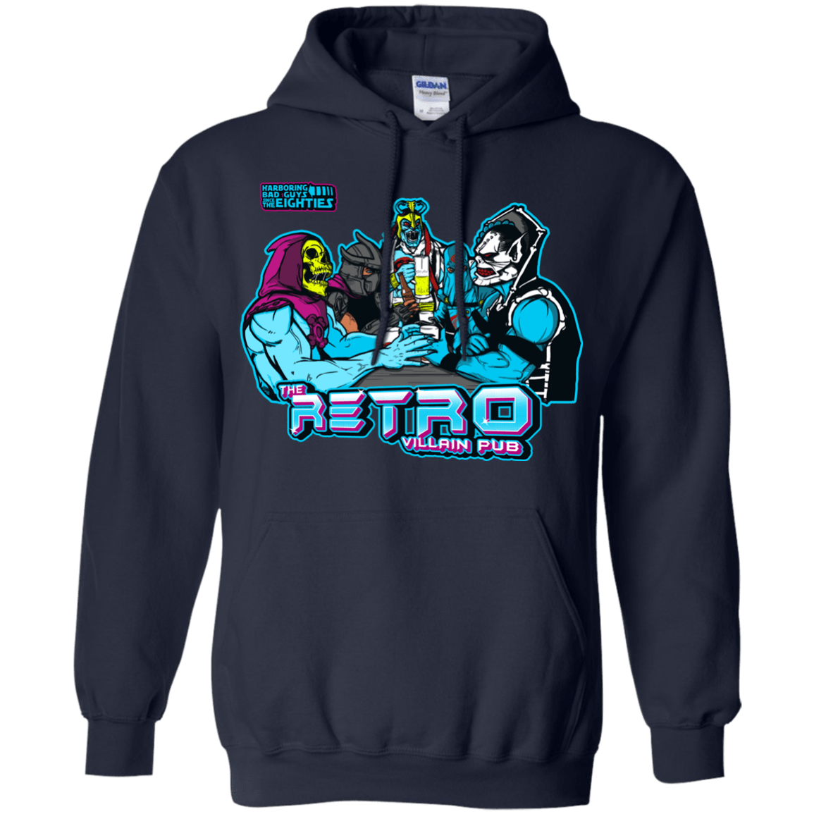 Sweatshirts Navy / S Retro Villain Pub Pullover Hoodie