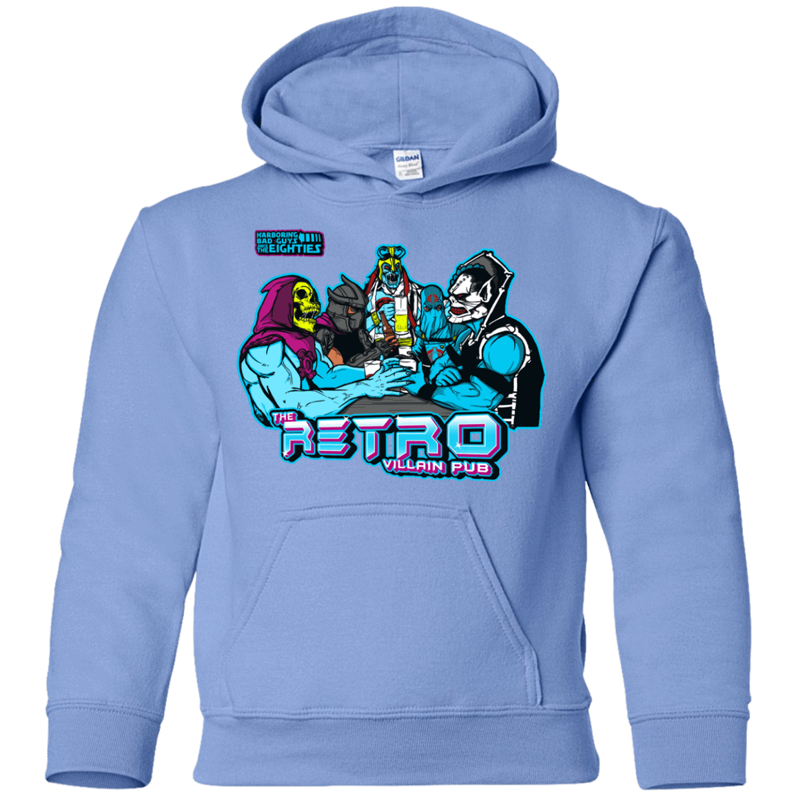 Sweatshirts Carolina Blue / YS Retro Villain Pub Youth Hoodie