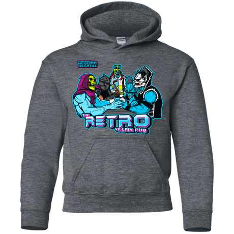 Sweatshirts Dark Heather / YS Retro Villain Pub Youth Hoodie