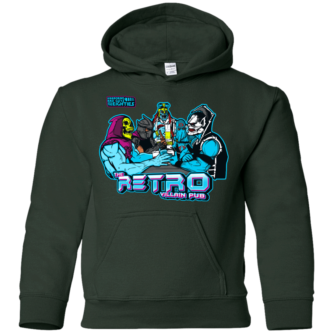 Sweatshirts Forest Green / YS Retro Villain Pub Youth Hoodie