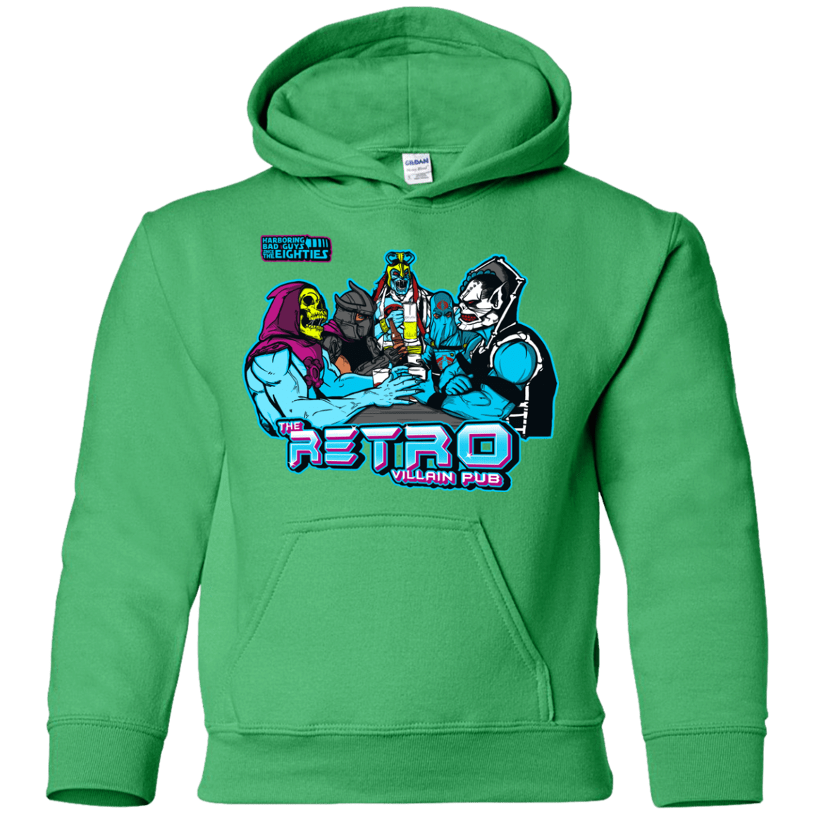 Sweatshirts Irish Green / YS Retro Villain Pub Youth Hoodie