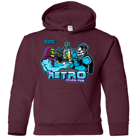 Sweatshirts Maroon / YS Retro Villain Pub Youth Hoodie