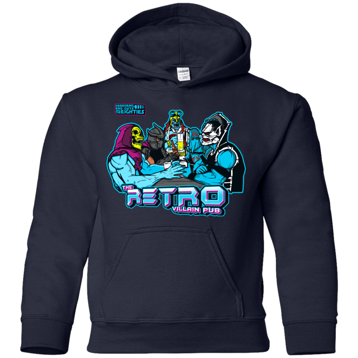 Sweatshirts Navy / YS Retro Villain Pub Youth Hoodie