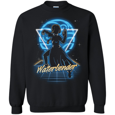 Sweatshirts Black / S Retro Waterbender Crewneck Sweatshirt