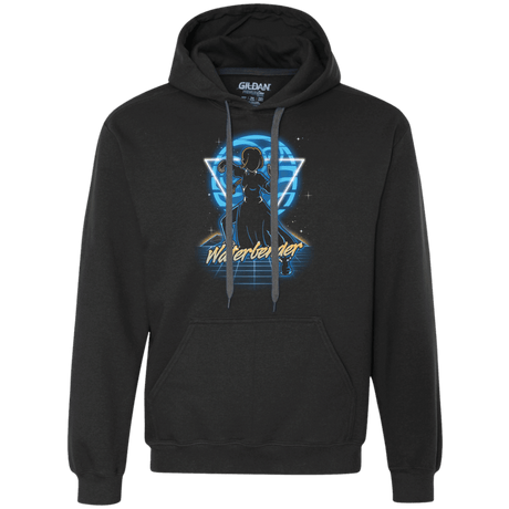 Sweatshirts Black / S Retro Waterbender Premium Fleece Hoodie
