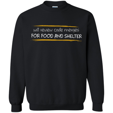 Sweatshirts Black / Small Reviewing Code For Food And Shelter Crewneck Sweatshirt