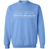 Sweatshirts Carolina Blue / Small Reviewing Code For Food And Shelter Crewneck Sweatshirt