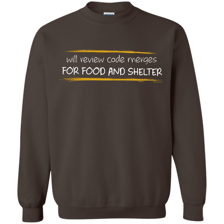 Sweatshirts Dark Chocolate / Small Reviewing Code For Food And Shelter Crewneck Sweatshirt