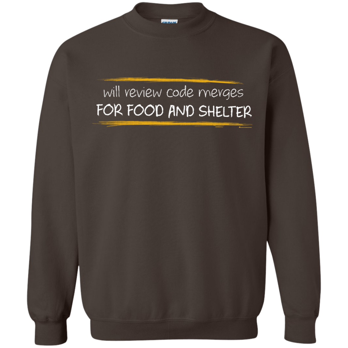 Sweatshirts Dark Chocolate / Small Reviewing Code For Food And Shelter Crewneck Sweatshirt