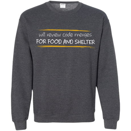 Sweatshirts Dark Heather / Small Reviewing Code For Food And Shelter Crewneck Sweatshirt