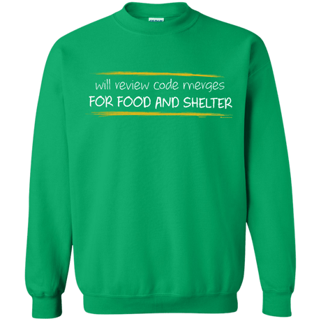 Sweatshirts Irish Green / Small Reviewing Code For Food And Shelter Crewneck Sweatshirt