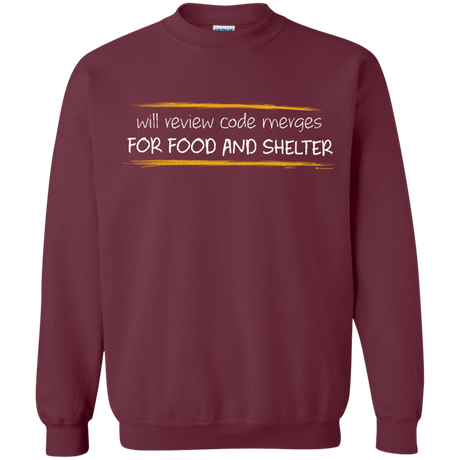 Sweatshirts Maroon / Small Reviewing Code For Food And Shelter Crewneck Sweatshirt