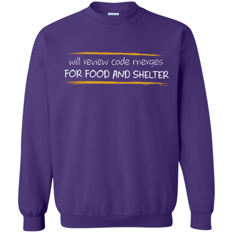 Sweatshirts Purple / Small Reviewing Code For Food And Shelter Crewneck Sweatshirt
