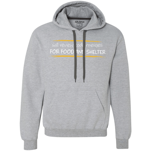 Sweatshirts Sport Grey / Small Reviewing Code For Food And Shelter Premium Fleece Hoodie