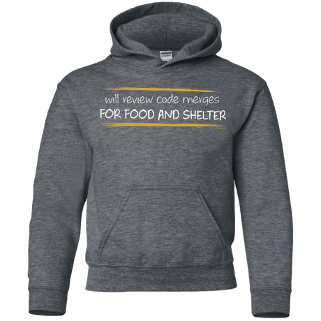 Sweatshirts Dark Heather / YS Reviewing Code For Food And Shelter Youth Hoodie