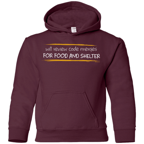 Sweatshirts Maroon / YS Reviewing Code For Food And Shelter Youth Hoodie