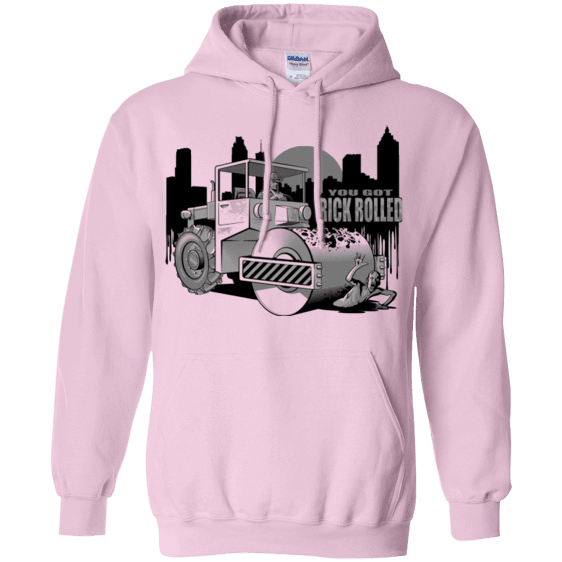 Sweatshirts Light Pink / Small Rick Rolled Pullover Hoodie