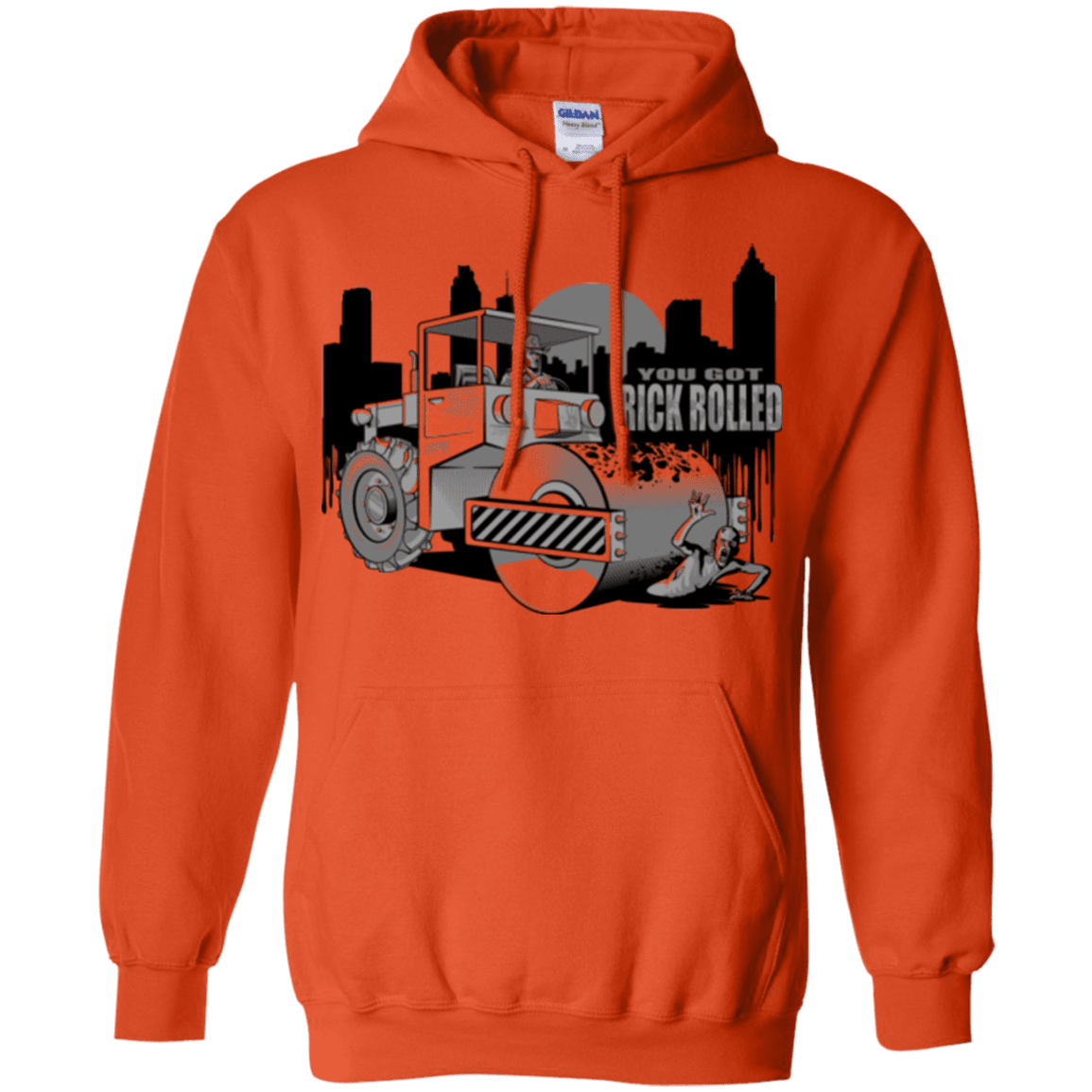 Sweatshirts Orange / Small Rick Rolled Pullover Hoodie