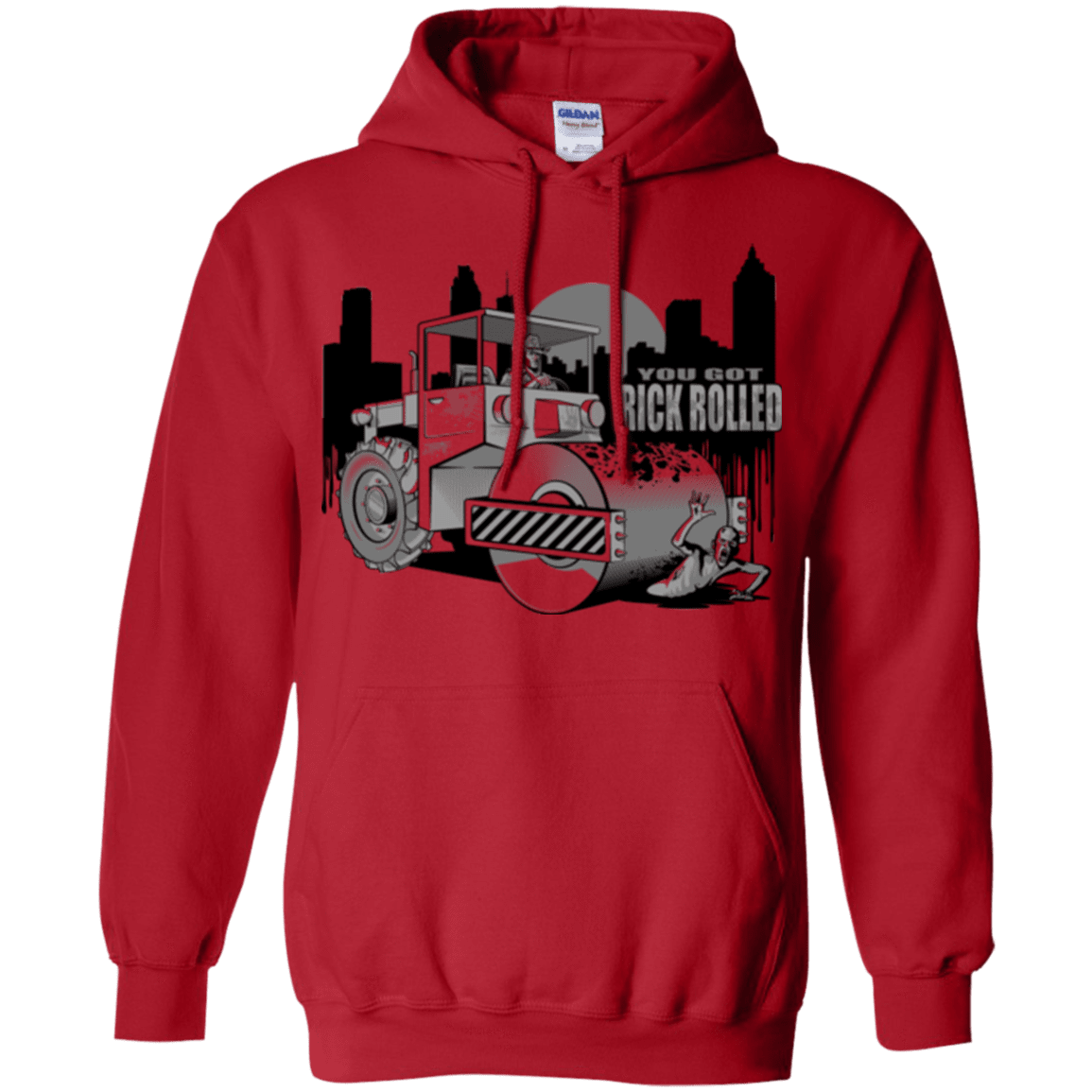 Sweatshirts Red / Small Rick Rolled Pullover Hoodie