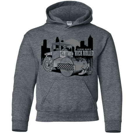 Sweatshirts Dark Heather / YS Rick Rolled Youth Hoodie