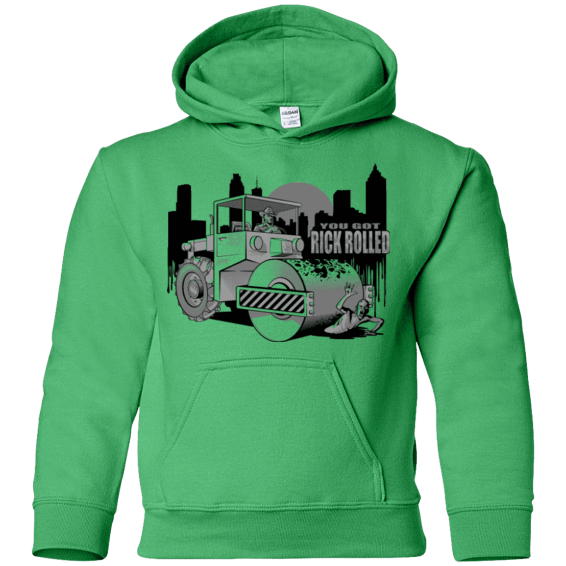Sweatshirts Irish Green / YS Rick Rolled Youth Hoodie