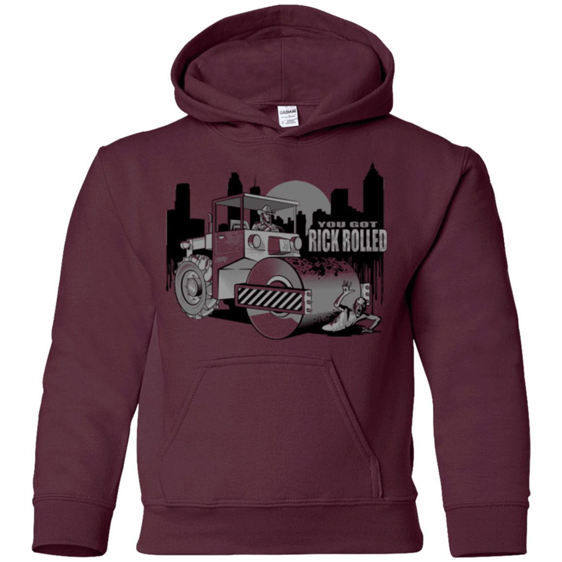 Sweatshirts Maroon / YS Rick Rolled Youth Hoodie
