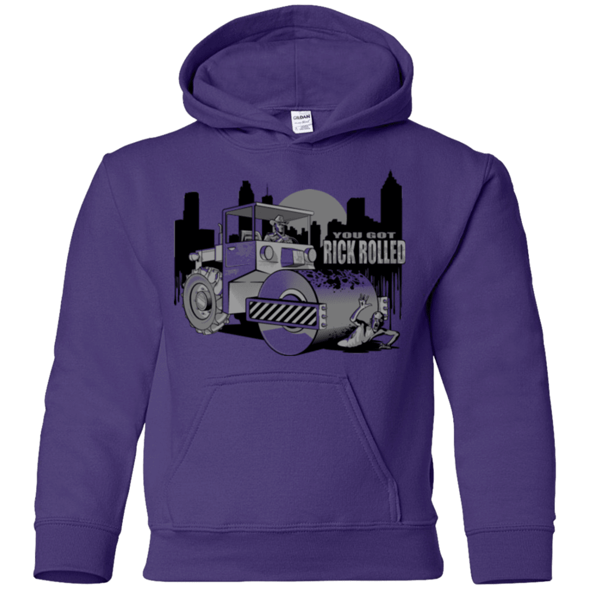 Sweatshirts Purple / YS Rick Rolled Youth Hoodie
