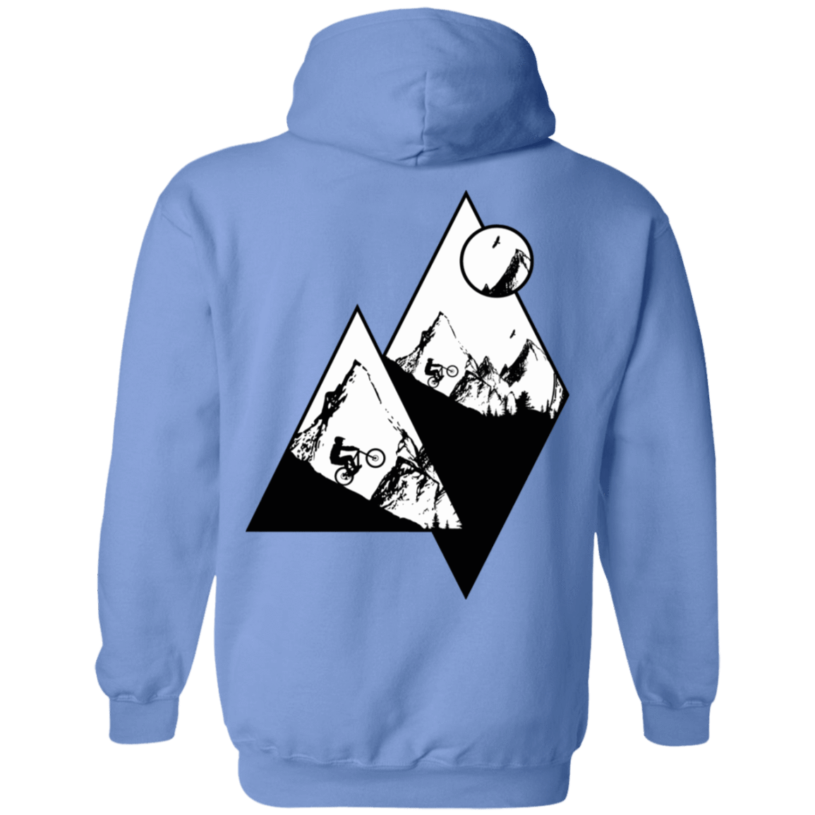 Sweatshirts Carolina Blue / S Ride Alone Printed On Back Pullover Hoodie