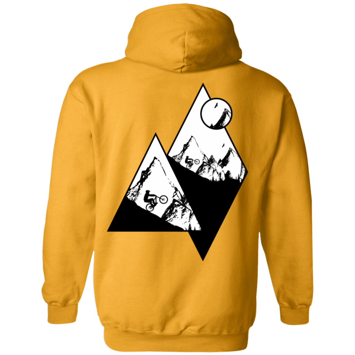 Sweatshirts Gold / S Ride Alone Printed On Back Pullover Hoodie