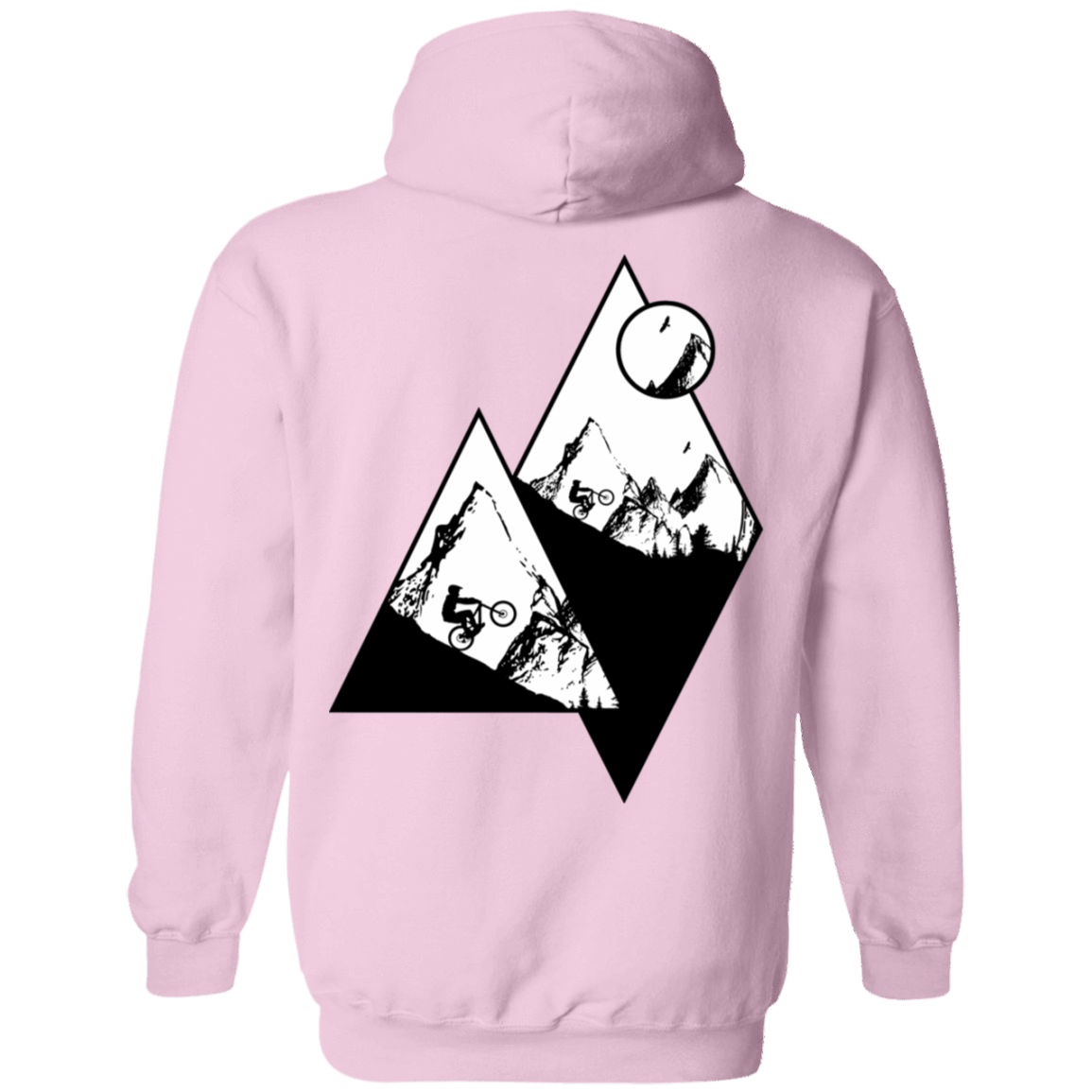 Sweatshirts Light Pink / S Ride Alone Printed On Back Pullover Hoodie