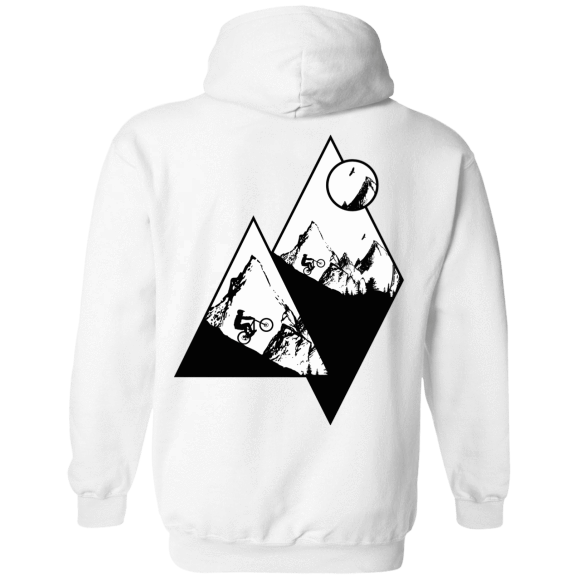 Sweatshirts White / S Ride Alone Printed On Back Pullover Hoodie