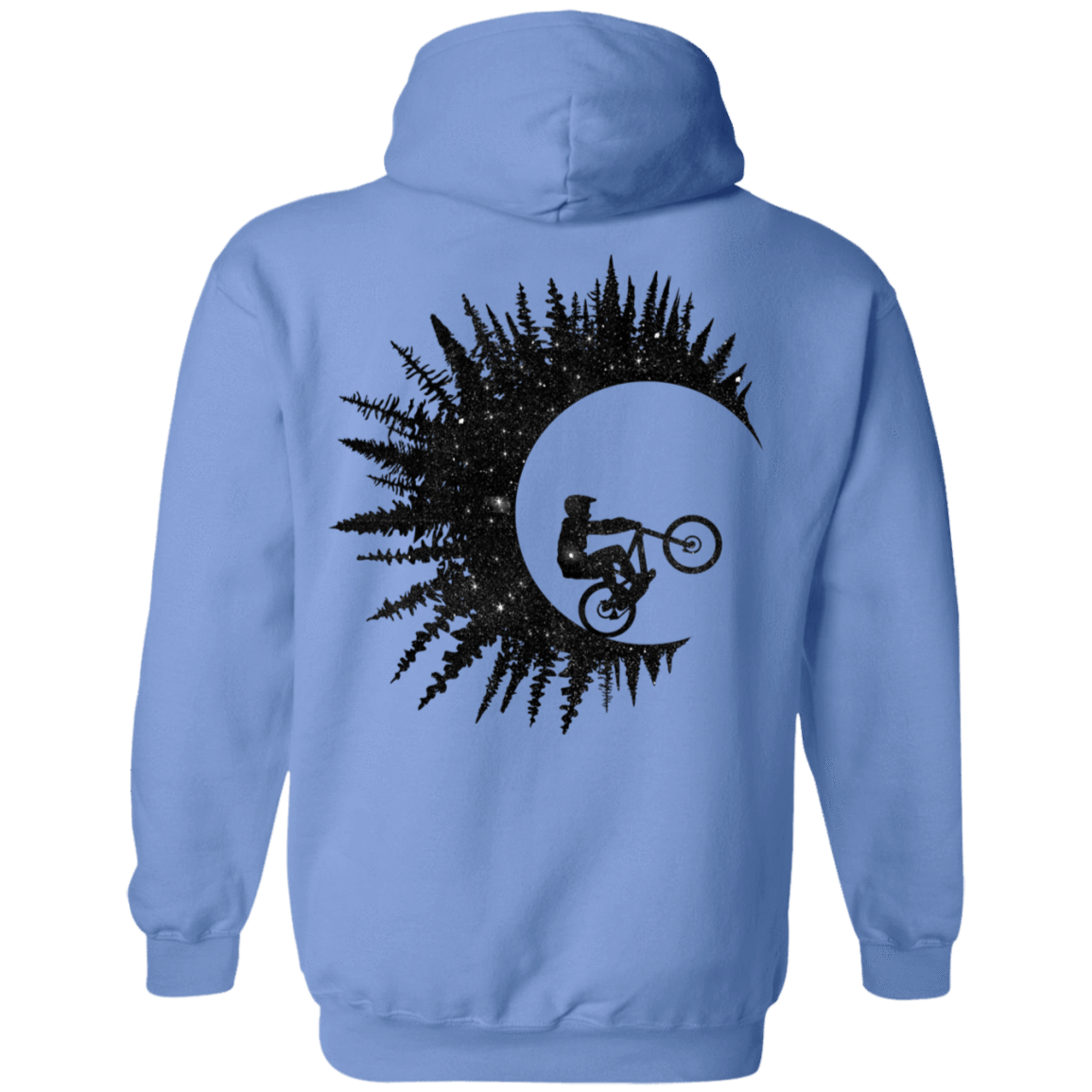 Sweatshirts Carolina Blue / S Riding Waves Back Print Pullover Hoodie